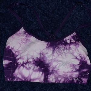 Purple Tie Dye Sports Bra